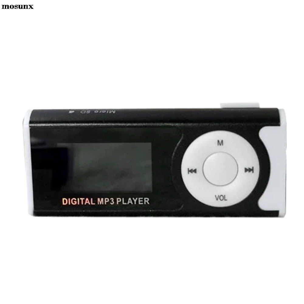 Mp3 плеер mosunx с поддержкой карт Micro SD TF 16 ГБ USB зажим светодиодный портативный мини