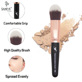 

SANIYE Large Soft Powder Big Blush Flame Brush Foundation Makeup Brush Cosmetic Face Powder Tool A006