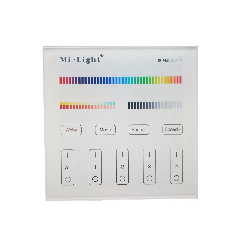 Новый Milight T4 Led RGBCCT контроллер 4 зоны Smart Панель 2 GHz Дистанционное 5050 RGB CCT
