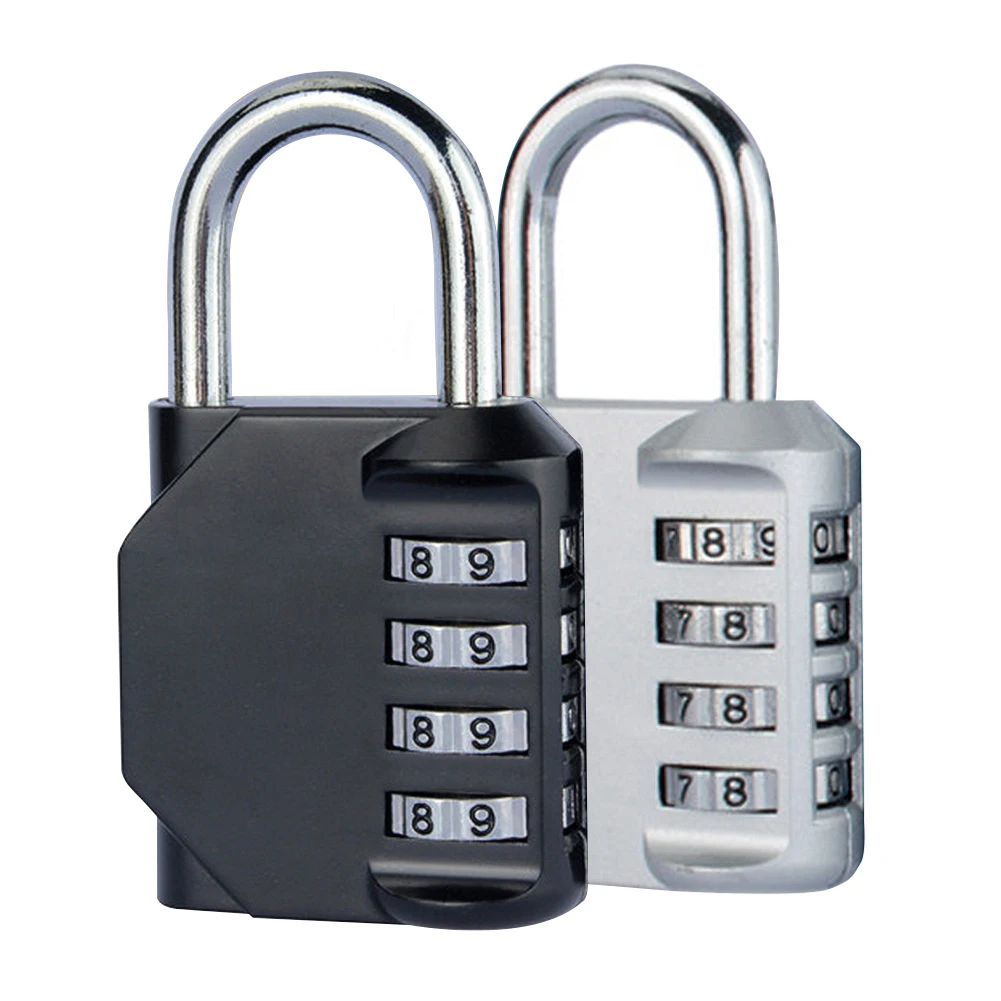 

2pcs Metal Anti Rust Weather Proof Design Padlock Lock 4 Digit Combination