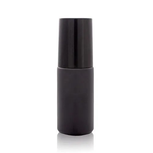 10PCS Black 5 мл цветная стеклянная с роликом бутылочки эфирное масло портативный парфюм эфирное масло роликовый шар пустой косметический контейнер - Цвет: 10PCS Black