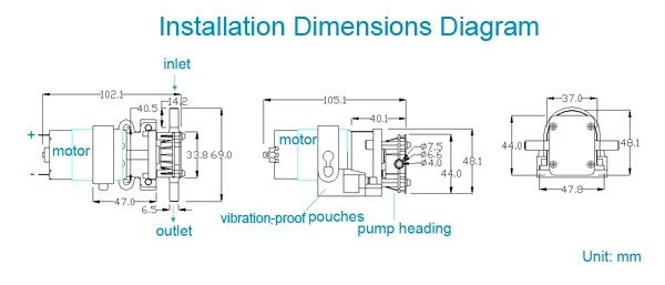 KGP001 DC 12 V/24 V eleltric шестереночный водяной насос для воды, масло