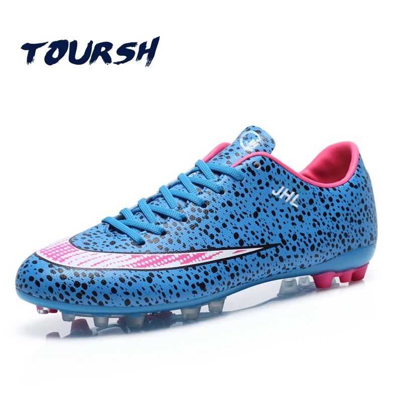 

TOURSH Outdoor Lawn Soccer Shoes Men Football Boots Long Spikers Boys Soccer Boots Cleats Trainer Sports Soccer Sneakers EU35-44