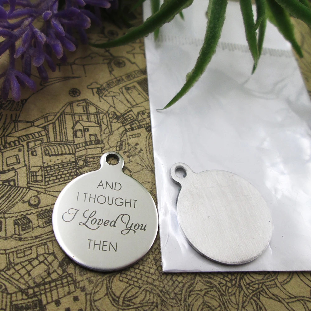 10pcs--&quotAnd I Thought loved you then&quotstainless steel charms 5 styles for choosing DIY Charms necklace bracelets | Украшения и