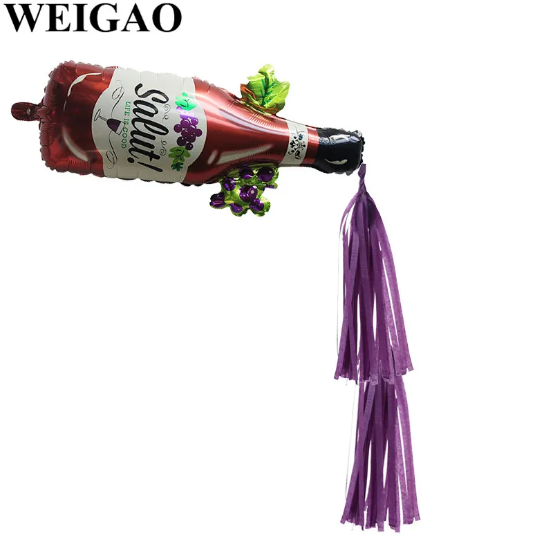 WEIGAO 1Pc Jumbo Wine Bottle Balloon Grape Wine Lover Balloons Wine