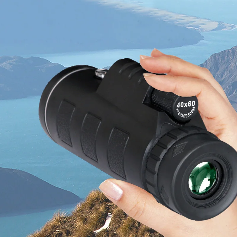 

Hot Selling 40X60 High Power Monocular Telescope HD Dual Focus Scope Monocular +Tripod+ Clip+Compass