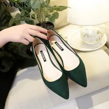 UNIGUE GIRL/Новинка года; женские Замшевые балетки на плоской подошве; модные высококачественные базовые разноцветные балетки с острым носком; балетки на плоской подошве без застежки