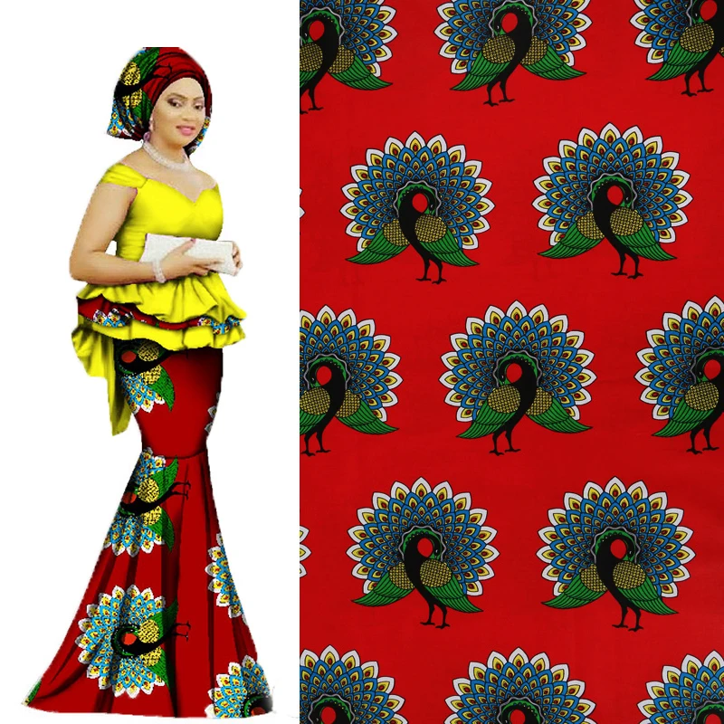 

Royal Ankara African Wax Fabric Printed New Hollandais Wax Veritable Top Quality Pure Cotton Fabric for Wedding Dress 6yards lot