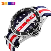 

SKMEI Lovers Watches Men And Women Fashion Casual Watch Nylon Strap 30M Waterproof Multiple Quartz Wristwatches reloj hombr 9133