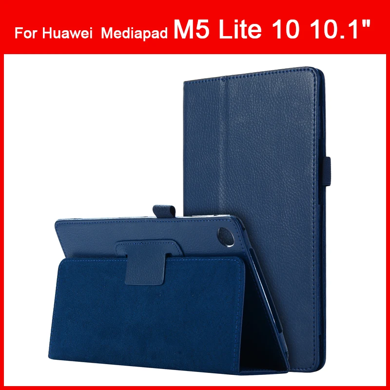 Чехол из искусственной кожи для Huawei MediaPad M5 Lite 10 Lichi Стильный флип чехол с