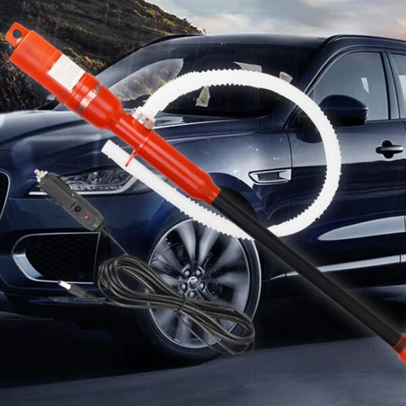 

12V Auto Vehicle Fuel Gas Transfer Suction Pumps Portable Outdoor Electric Pump Water Oil Gas Tools Petrol Pump With Line