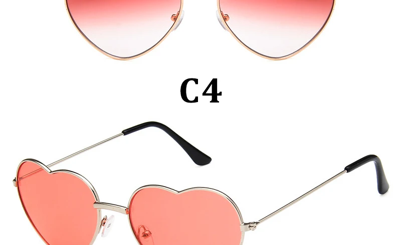Женские солнцезащитные очки с сердечком, милые сексуальные женские Ретро недорогие солнцезащитные очки, винтажные розовые очки 90 s, градиентные красные очки flash Oculos