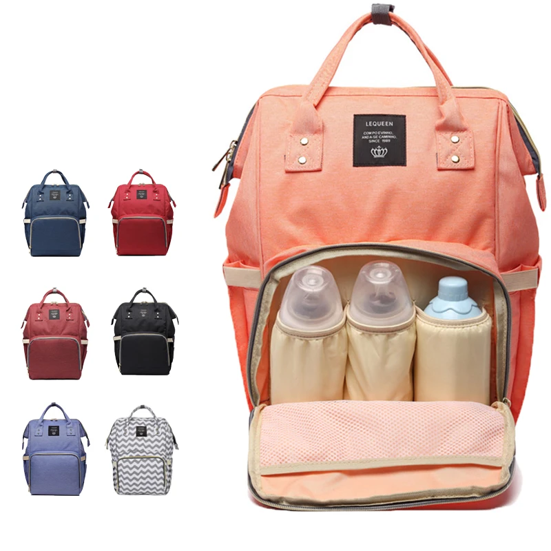 

LEQUEEN Fashion Mummy Maternity Nappy Diaper Bags Large Capacity Baby Bag Travel Backpack Designer Nursing Bag For Baby Care