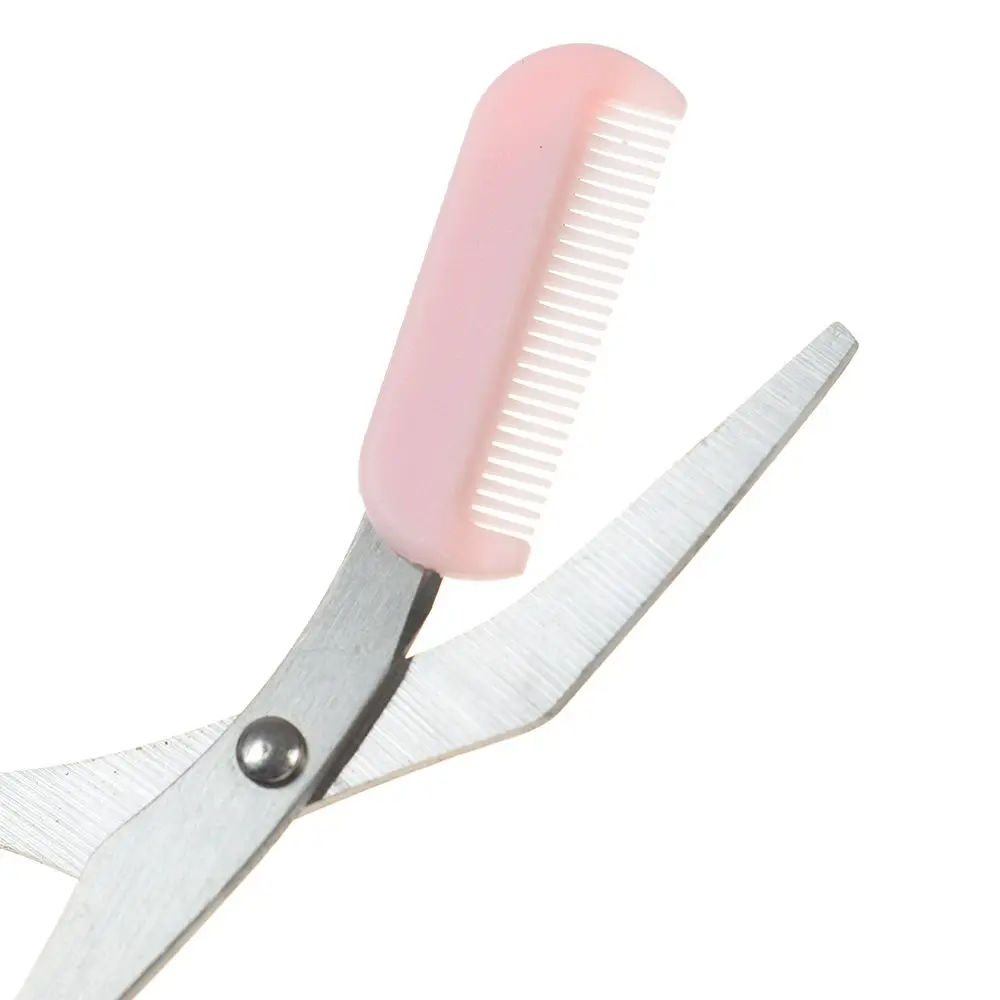 Уход за бровями Женский Триммер для лица розовый триммер для бровей с гребнем ножницы для бровей материал ресницы зажимы