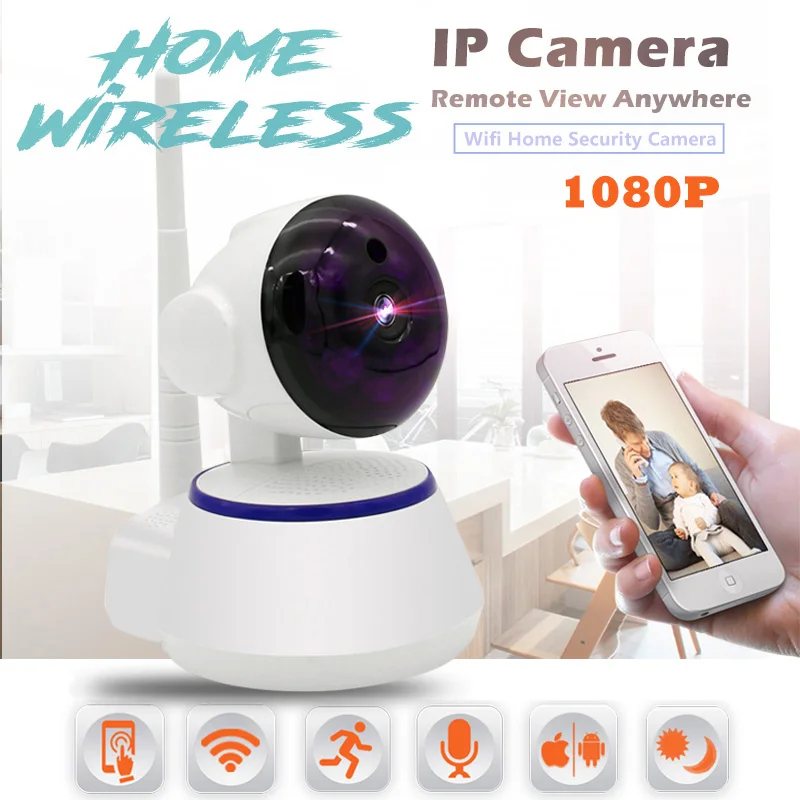 

1080P IP WIFI Camera Wireless Surveillance Security Smart 2.0MP Camera Motion Detection IR P2P PTZ SD Card Baby Monitor Remote