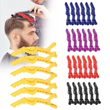 6 шт./компл. салон одиночный зажим для волос Крокодил заколка для волос, анти-скольжения плетение Шпильки коготь парикмахерские зажимы Пластик заколка для волос