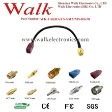 Телевизионные антенны кабель/сборка кабеля rf/кабель Телевизионные антенны: FAKRA женщины прямо к SMA мужчина прямо с RG58 кабель