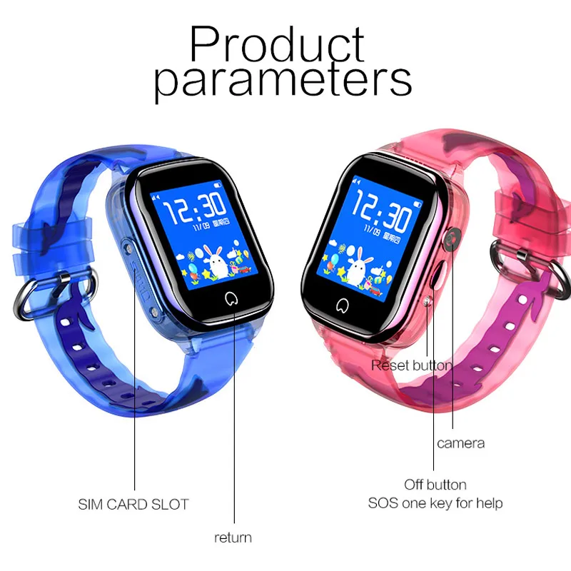 Centechia New hot Children Smart Watch HD Touching Screen Waterproof Large Battery with HD Camera DOM668