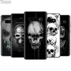 Funda negra con diseño de calavera y flores para Samsung Galaxy, funda de TPU con diseño Retro a la moda para Samsung Galaxy S20 FE S21 Note 20 Ultra S10 10 Lite S9 Plus S8 S10e ► Foto 1/6