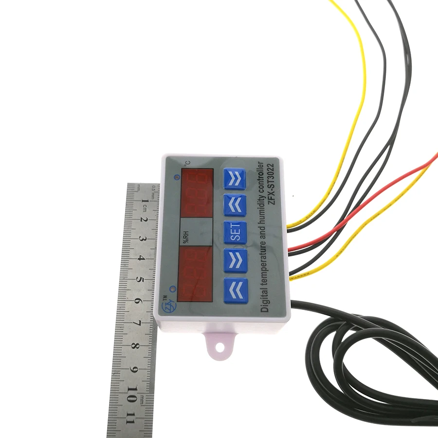 Цифровой регулятор температуры и влажности, регулирующий термостат, гигростат, термометр, гигрометр, контроль с датчиками 220 В