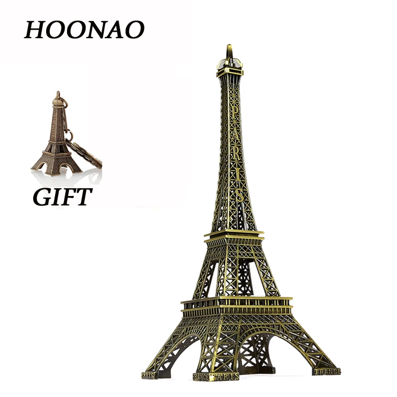Bronze Tone Paris Eiffel Tower Decoration Mini Buildings Crafts Bronze Tone Paris Eiffel Tower