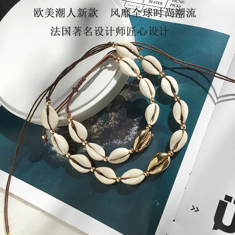 

Fashion Conch Ocean Series Necklace Bohemian Natural Shell Clavicle Chain for Women Temperament Jewelry Gift Wholesale Wedding
