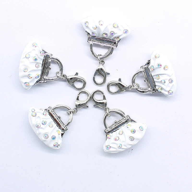 

White bag lobster clasp pendant charm fashion DIY accessories