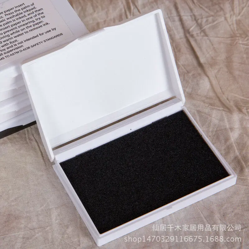 Детская лапа печать коврик для ног печать фоторамка сенсорная чернильная Подушка Детские товары сувенирный подарок - Цвет: Черный