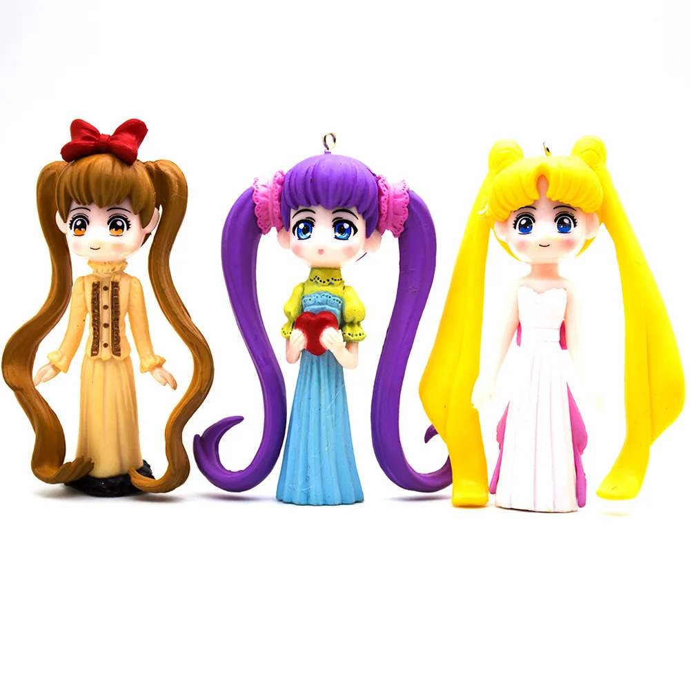 

Cartoon Sailor Girl Moon Keychain Bag Hanging Key Hanging Decoration Creative Japanese Animation Series PVC Doll key chain