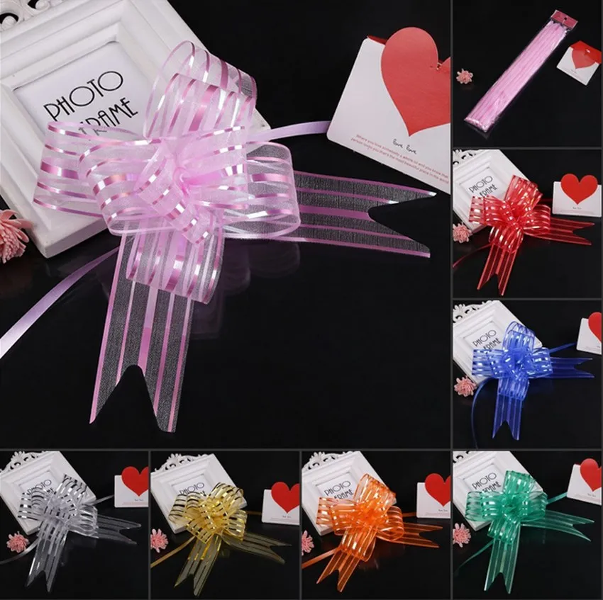 Лента из органзы для украшения автомобиля 10 шт.|decorate christmas tree ribbon|ribbon printerribbon decorated