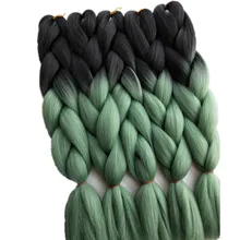 Pervado волосы высокой температуры волокна Джамбо косички объемные волосы 2" 100 г горох зеленый Омбре синтетические вязанные косички волосы для наращивания