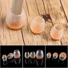 16 шт силиконовые колпачки для ног стула прозрачные накладки для ног мебельные скатерти носки протекторы для пола с круглым дном Нескользящие чашки