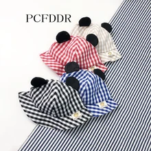 PCFDDR детские шапки, весенние решетки, ушной козырек, шапки для мужчин и женщин от 1 до 4 лет, корейские, для путешествий, рыбака