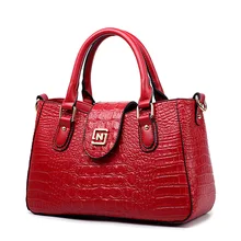 2016 new European brand women luxury handbag lady crocodile portable single shoulder handbag women temperament crossbody handbag