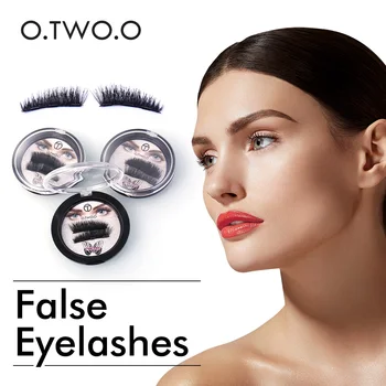 

O.TWO.O 1Pair Magnetic Eyelashes 3D Handmade Mink Reusable Magnet False Eyelashes Triple Natural Soft Hair Magnet Eye Lashes