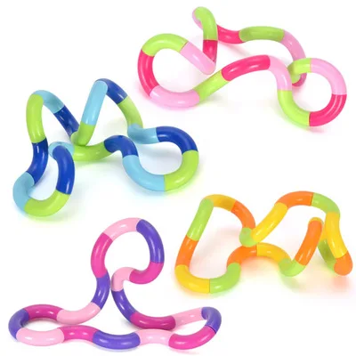 20pcs Adult Children Stress Relief Toys Noodle Ropes Braid Massage Circle ③ 