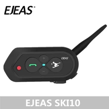 EJEAS SKI10 1200m Bluetooth SKI Helmet Intercom Headset Big Button 500mAh AUX Auo Reconnection Firmware Upgradeable for 2 Skiers EJEAS SKI10 1200m Bluetooth SKI Helmet Intercom Headset Big Button 500mAh AUX Auo Reconnection Firmware Upgradeable for 2 Skiers