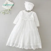 HAPPYPLUS/платье для малышей с длинными рукавами/без рукавов; Детские вечерние платья для девочек на второй день рождения; платья для крещения