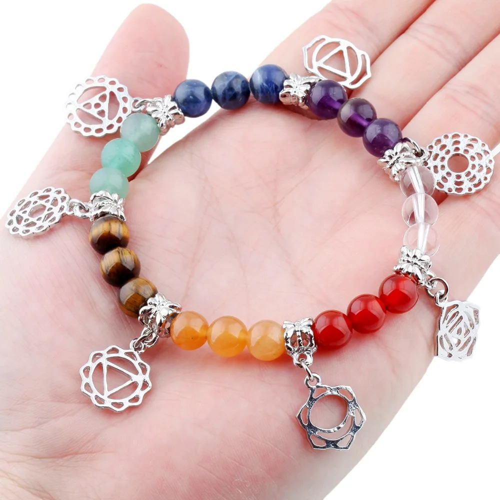 Justinstones Gemstone Crystals Chakra Beads Bracelet Reiki