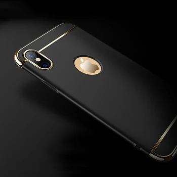 

100PCS Luxury Coverage Removable 3 In 1 Hard Back Cases For iPhone XR X XS Max 8 7 Plus 6 6S SE 5 5S Phone Case Shockproof Cover
