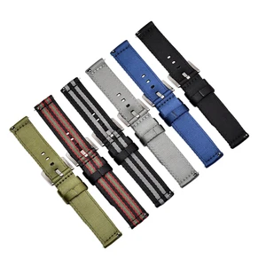Image 4 - Beafiry respirável tecido náilon pulseiras de relógio 18mm 20mm 22mm 24mm leve lona pulseiras de relógio esportes