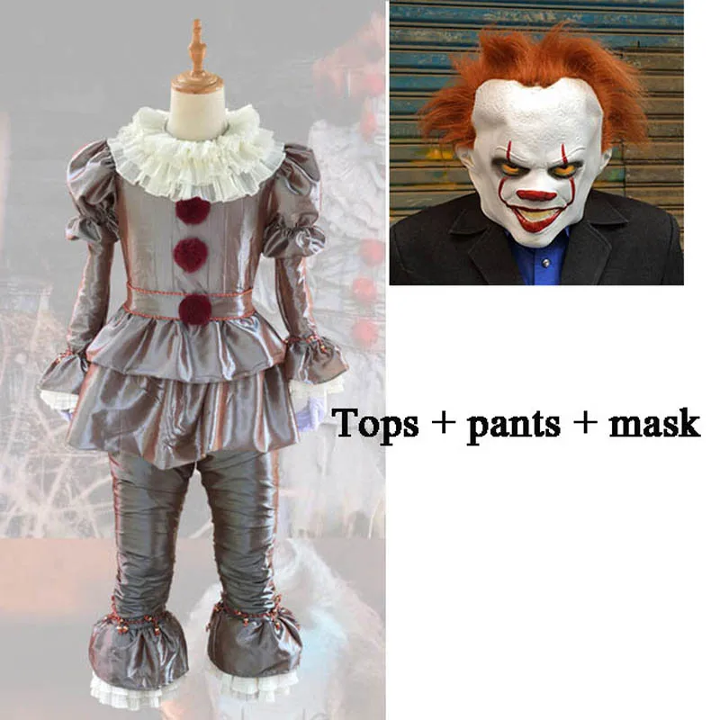 

Hot Children Halloween Movie Stephen King's It Costumes for Girls Boys Clown Joker Cosplay Carnival Purim Masquerade party Dress