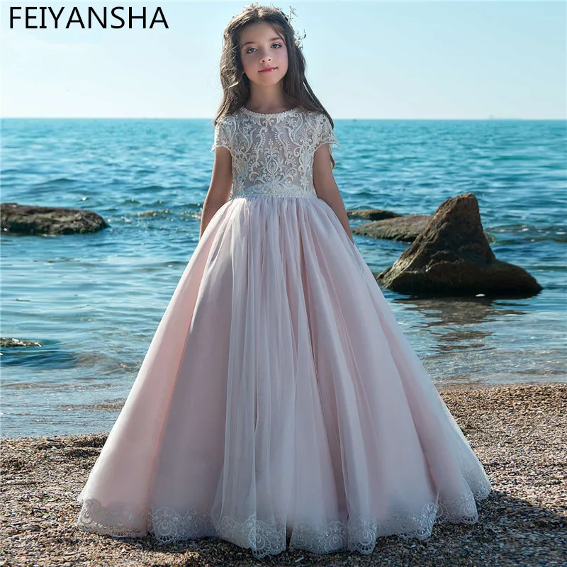 

NEW Flower Girl Dresses For Weddings 2019 Newest Vestidos daminha Kids Evening Pageant Gowns First Communion Dresses For Girls