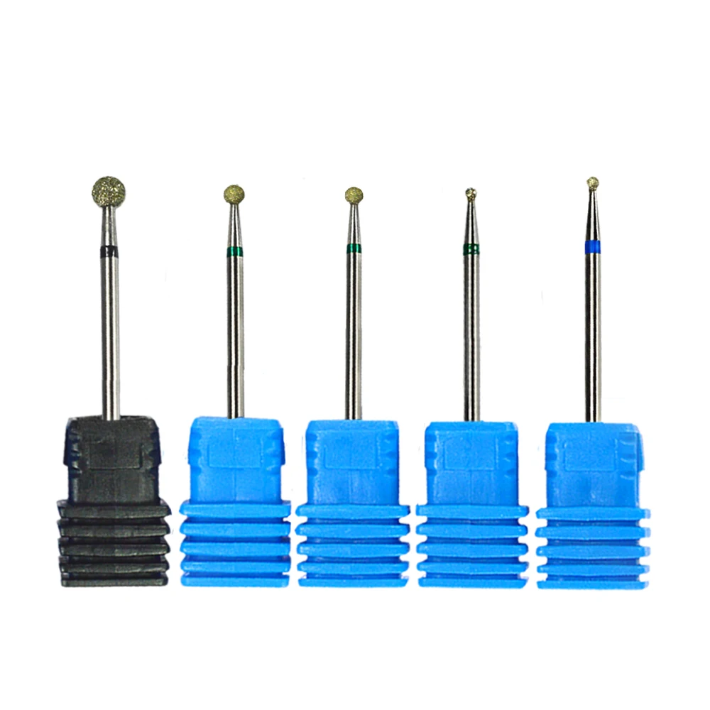 

5 Pcs/Set Nail Drill Diamond Ball Head Nail File Bit Burr Milling Cutter For Electric Machine Cuticle Cleaning Set BEJG01-05