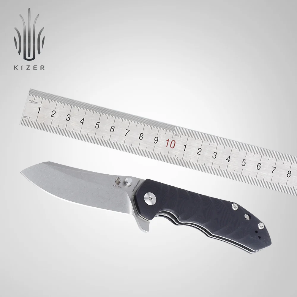 Карманный нож Kizer, нож для выживания, Sovereign V4423, разноцветный складной нож для охоты, кемпинга, полезные инструменты для повседневного использования - Цвет: V4423N1