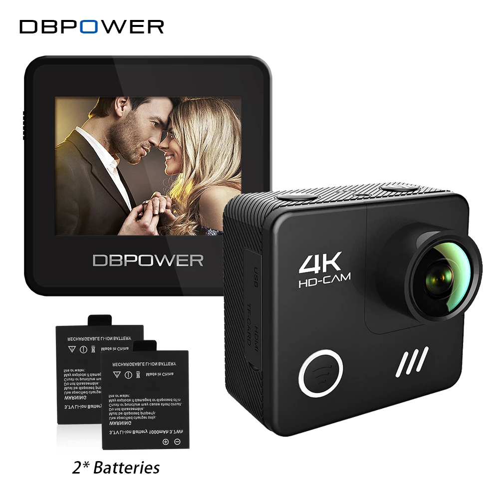  DBPOWER L1040 4K Wifi Action Camera 2.0Inch LCD Screen 4K/24FPS 1080P/60FPS Waterproof 3D Anti-Shake Technology Go Sport Cam Pro 
