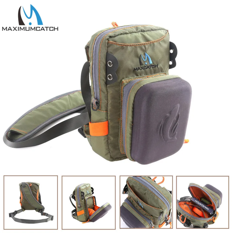 Maximumcatch Fly Fishing Tackle Bag Chest Bag Waist Pack with Molded