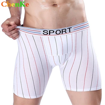 

ChenKe Hot Sale Striped Men's Shorts Lengthened Cotton Soft Comfortable Boxer Shorts Plus Size L-XXXL Men Underwear