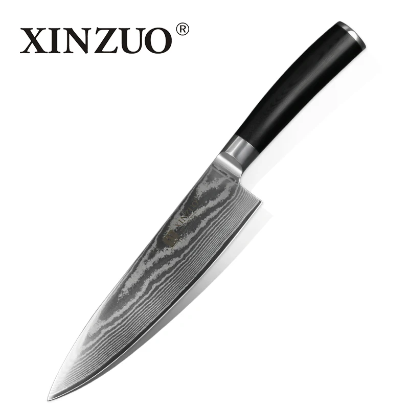 XINZUO 8 дюймов нож gyuto японский VG10 дамасский мясника Ножи Кухня ножи