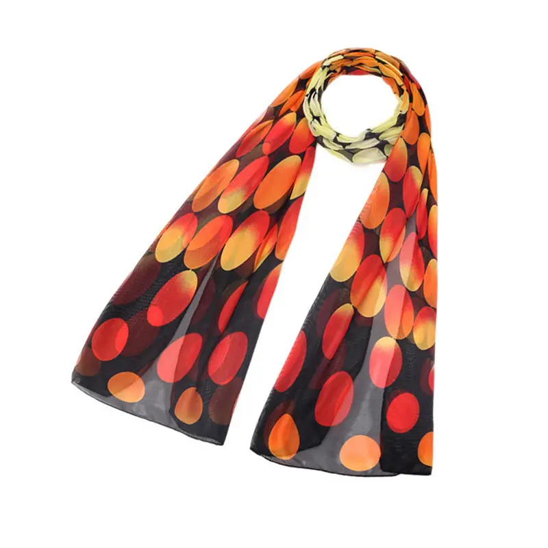 Fashion Women Long Soft Wrap Scarf Ladies Shawl Chiffon Dot handkerchief women's scarves handkerchief hijab scarf 40FE2806